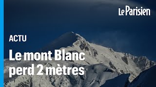 Le mont Blanc mesuré à 4 80559 mètres soit 222 m de moins quen 2021 [upl. by Dragelin]