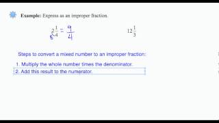 SWL2E9Basic Arithmetic  Express Mixed Numbers as Improper Fractions [upl. by Xed]