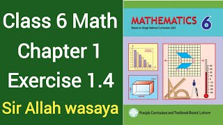 Class 6 Math New Book Chapter 1 Exercise 14  Class 6 Math New Book Unit 1 Exercise 14 [upl. by Sontag655]