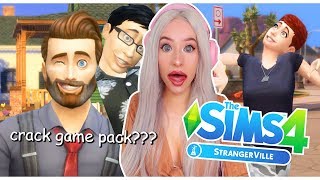 reacting to the new STRANGE sims pack  STRANGERVILLE THE SIMS 4 [upl. by Osnofledi]