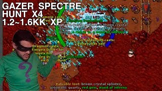 Tibia  Hunt x4 Lvl 120 Gazer Spectre  12KK15KK XP  Winter Update 2018 [upl. by Radbourne]