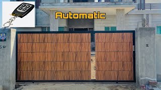 Home Made Automatic Main Gate with HPL sheet Fundermax [upl. by Giacobo]