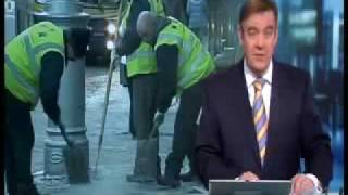 Man Slips on Ice in News Report [upl. by Odla]