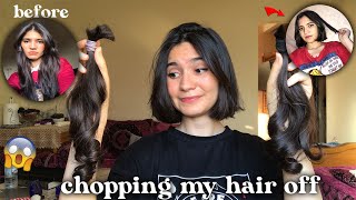 قطعت شعري قصير بوحدي فالدار CUTTING MY HAIR REALLY SHORT [upl. by Runkle]