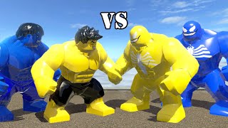 Who is The Best Yellow Venom amp Blue Venom OR Yellow Hulk amp Blue Hulk  Epic LEGO Transformations [upl. by Roze]