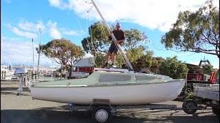 Rigging Launching amp Sailing a 21 foot trailer Yacht single handed  Nelson NZ [upl. by Otho503]