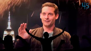 Las MEJORES REACCIONES del Público al ver a TOBEY MAGUIRE [upl. by Ylrehs]