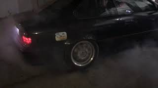 Bmw e36 M52b25 Turbo 05 bar Burnout [upl. by Koblick]