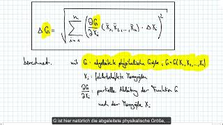 Grundlagen für das Praktikum Experimentalphysik 35 Gaußsche Fehlerfortpflanzung [upl. by Ainevul]