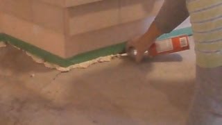 Concrete Floor Crack Repair before Putting Self Leveling Floor Compound How To Mryoucandoityourself [upl. by Blaise]