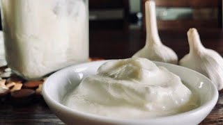 GARLIC SAUCE for Shawarma  Grilled foods  Toum  Easy Blender recipe [upl. by Yehs]