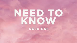 Doja Cat  Need To Know Lyrics [upl. by Senhauser862]