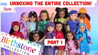 Unboxing Opening Review of ALL New AG American Girl COMPLETE Birthstone Collection Outfits Part 1 [upl. by Kinelski114]