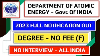 DPS DAE 2023 Full Notification Out  DPS DAE Recruitment 2023  DPS DAE Vacancy 2023 [upl. by Zertnom]