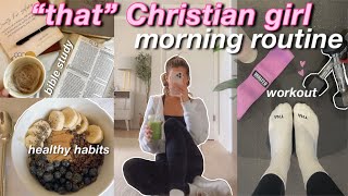 5AM THAT CHRISTIAN GIRL MORNING ROUTINE healthy christian habits for a productive day 🤍🌱 [upl. by Kerin]