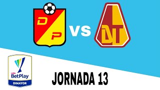 Deportivo Pereira 10 Deportes Tolima en vivo Clausura Colombia Jornada 13 [upl. by Azeret]