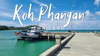 Walk along Chaloklam from the pier to Malibu Beach Koh Phangan Island Thailand [upl. by Rainer]