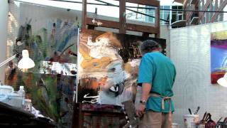 Artist Jonas Gerard painting to performance by Gwen Hughes [upl. by Winograd21]