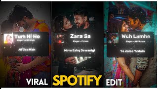 Trending Spotify Glow Lyrics Video Editing  Spotify Raindrops Card Lyrics Tutorial In CapCut [upl. by Ydda]