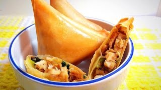 Chicken Samosa Recipe Pakistani  How To Make Samosa In Urdu by HUMA IN THE KITCHEN [upl. by Yztim]