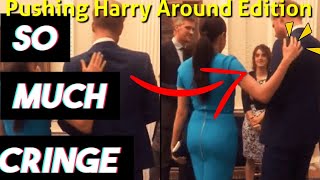 Meghan Markle Controlling Harry With The Claw Cringe Moments Of Pushing Harry Out Of The Way [upl. by Riobard97]