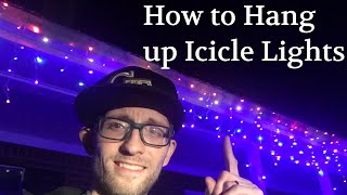 How to use Christmas Light Clips  Hanging Icicle Lights [upl. by Anewor993]