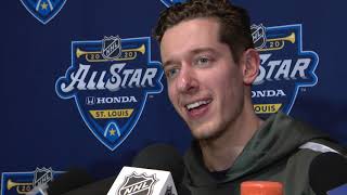 Jordan Binnington talks after winning the AllStar save streak challenge [upl. by Adianez]