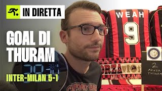 INTER MILAN 51 la REAZIONE dei TIFOSI MILANISTI E INTERISTI al GOAL DI THURAM [upl. by Griselda371]