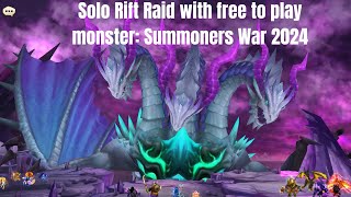 50k views  20K reactions Solo Rift Raid 2024 with FreetoPlay MonstersSummoners War F2P Strategy [upl. by Thetis]