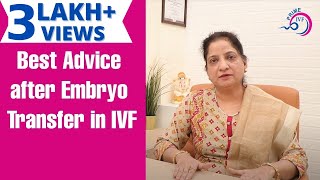 Precautions After Embryo Transfer Hindi Prime IVF Centre [upl. by Aneehsor]