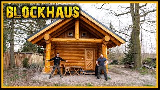 Das Blockhaus  Übernachtung Licht und Küchenbau Part 13  Naturstammhaus Canadahaus Blockhütte [upl. by Kalman931]