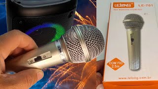 Microfone Lelong le701 com fio e ótima qualidade de som [upl. by Casady300]