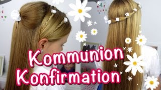 💗 Konfirmation  Kommunion Frisuren ★klassisch★ einfach und schnell 💗MaVie Noelle [upl. by Socin]