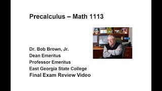 Precalculus Final Exam Review [upl. by Oigroig]