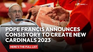 BREAKING Pope Francis names 21 new cardinals including Archbishop Fernández  Consistory 2023 [upl. by Enilreug]