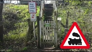 Fishermans Footpath Level Crossing Surrey [upl. by Elexa]