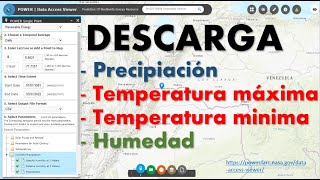 DESCARGAR DATOS DEL CLIMA  PRECIPITACIÓN  TEMPERATURA  HUMEDAD  POWER NASA [upl. by Ullyot]