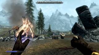 Skyrim  Gameplay on Low Settings No Shadows [upl. by Dosi411]