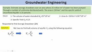 Find Average Drawdown For Unconfined Aquifer [upl. by Chevalier]