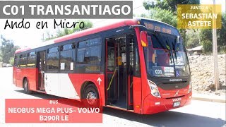 Ando en Micro  Viaje C01 Transantiago Cerro 18  Bus Neobus Mega Plus Volvo FLXT90 [upl. by Yaniv]