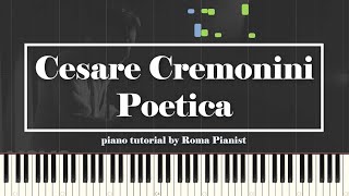 Cesare Cremonini  Poetica piano tutorial [upl. by Nangem693]