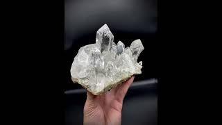 Glassy Clear Quartz Crystal Cluster on Matrix from India quartz crystals minerals [upl. by Nomrac]