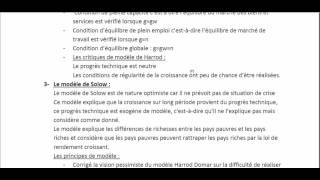 Problèmes économiques et sociaux S3 partie 2 quot les théories de la croissance quot [upl. by Sihtam]