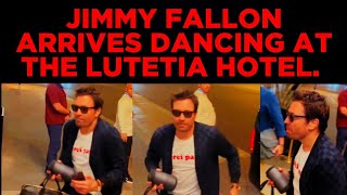 𝗨𝗦 𝗟𝗨𝗫𝗨𝗥𝗬  4𝗞 60 𝗙𝗣𝗦 JIMMY FALLON ARRIVES DANCING AT THE LUTETIA HOTEL IN PARIS [upl. by Fleck477]