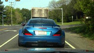 Alex Ovechkins Mercedes SL65 AMG Black Series Matte Blue On the Road [upl. by Ained]