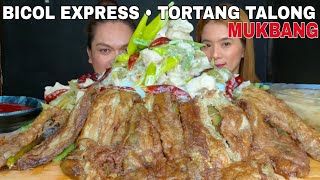 CHICKEN BICOL EXPRESS TORTANG TALONG MUKBANG  MUKBANG PHILIPPINES  FILIPINO FOOD [upl. by Aztilay6]