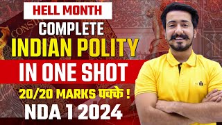 Complete Indian Polity In One Shot  NDA 1 2024  Hell Month  Kartik Sir [upl. by Zeret440]