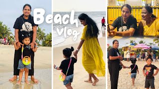 Beach Vlog💛 Family day out Mararikkulam 🌊honeysreekumar [upl. by Nyrahtak]