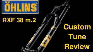 Ohlins RXF 38 m2  custom ramp up tune review [upl. by Lah]