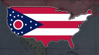 What If United Ohioan States Existed in WW2  Hoi4 Timelapse [upl. by Allianora]